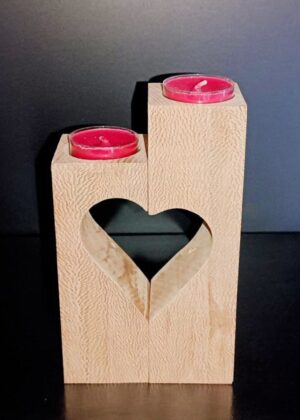 Duo de bougeoir cœur