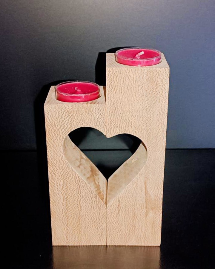 Duo de bougeoir cœur